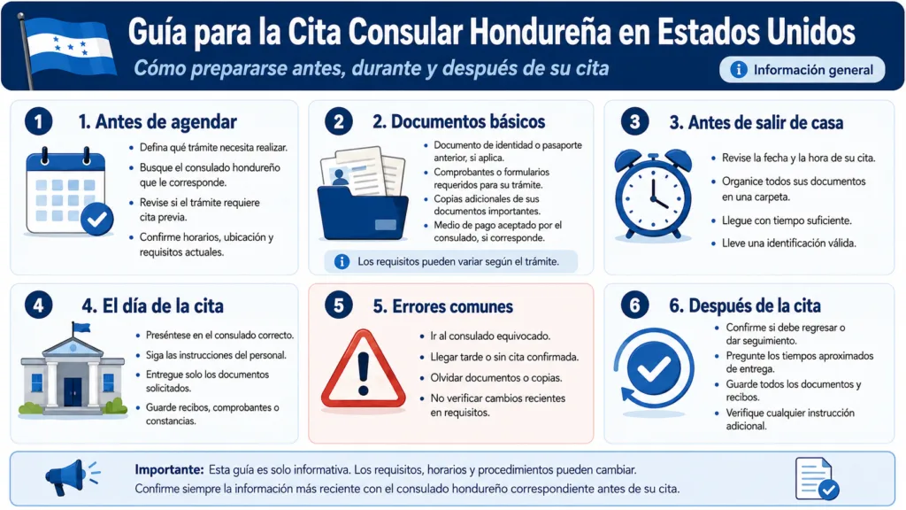 Guía para la Cita Consular Hondureña en Estados Unidos