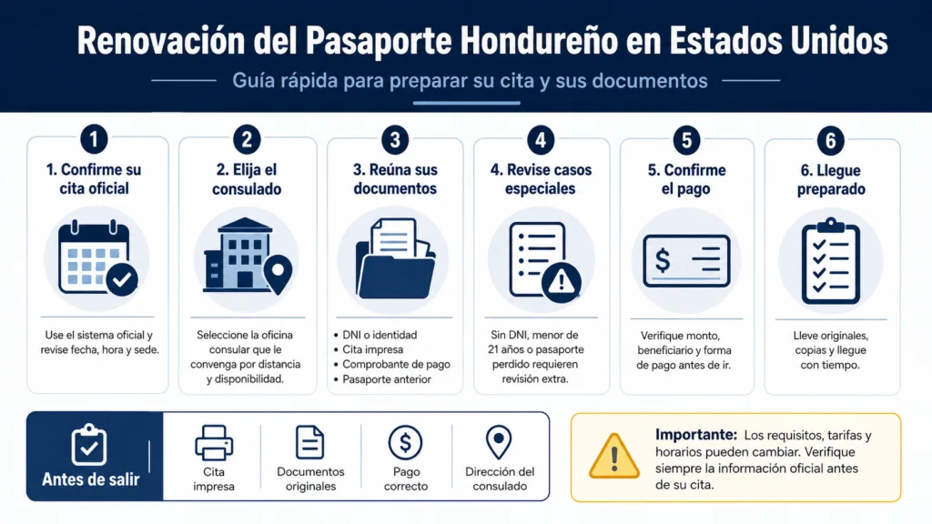 Renovación del Pasaporte Hondureño en Estados Unidos