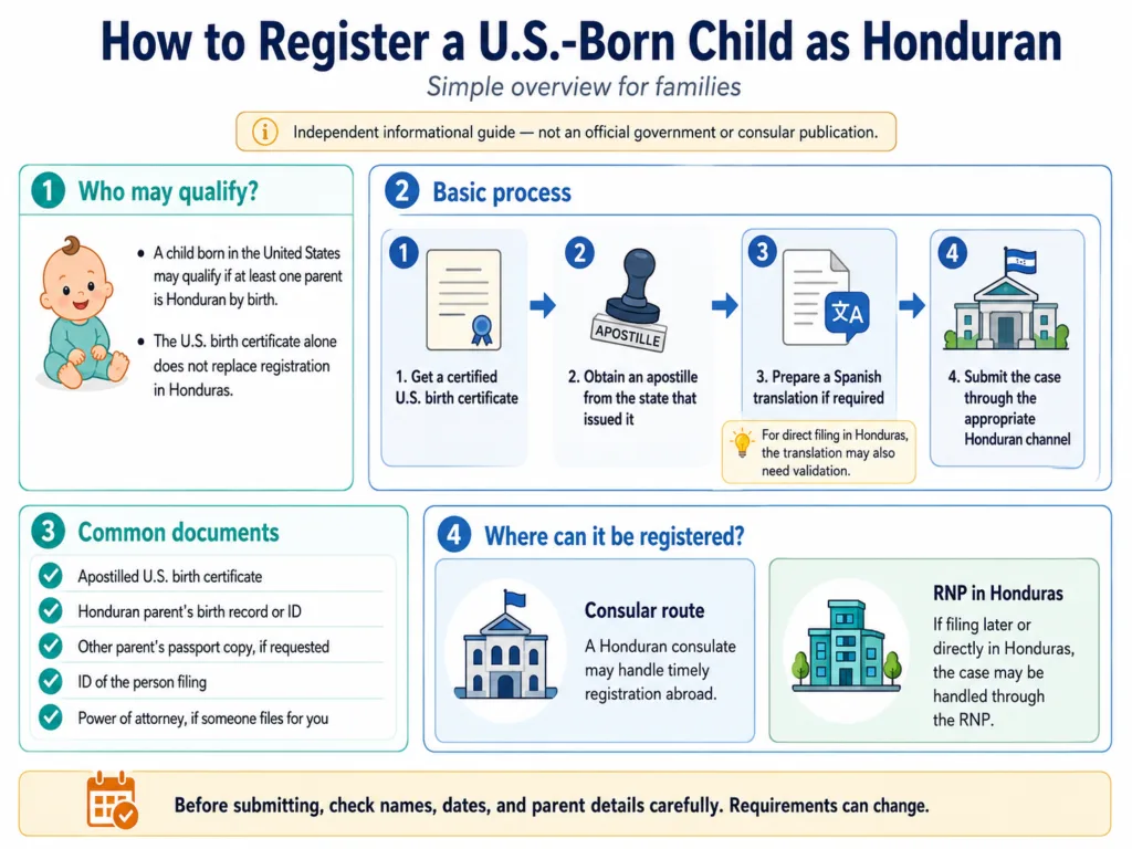 How to Register a U.S.-Born Child as Honduran